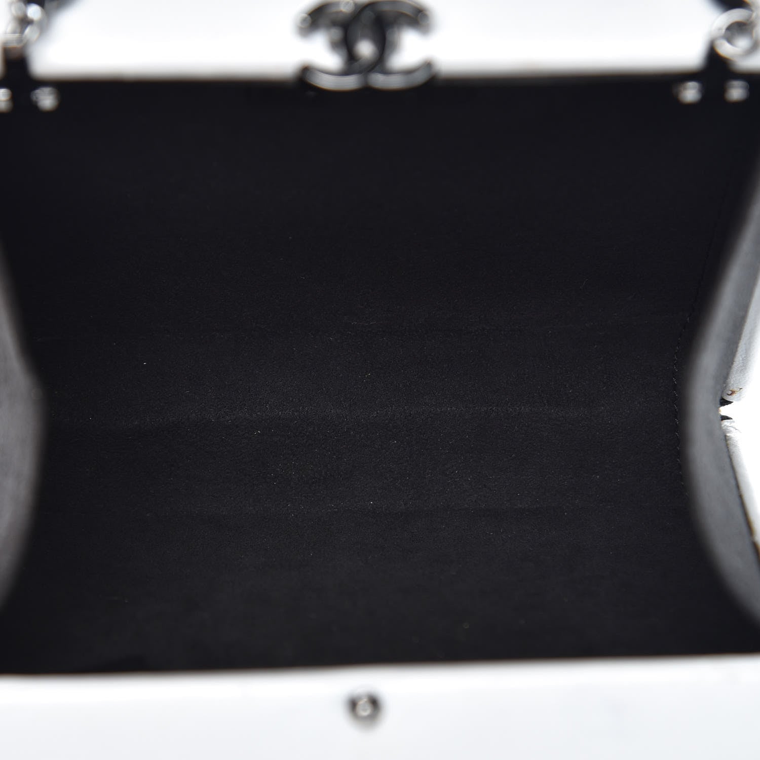 Chanel Lambskin Minaudiere Essential Frame Clutch White 5 of 14