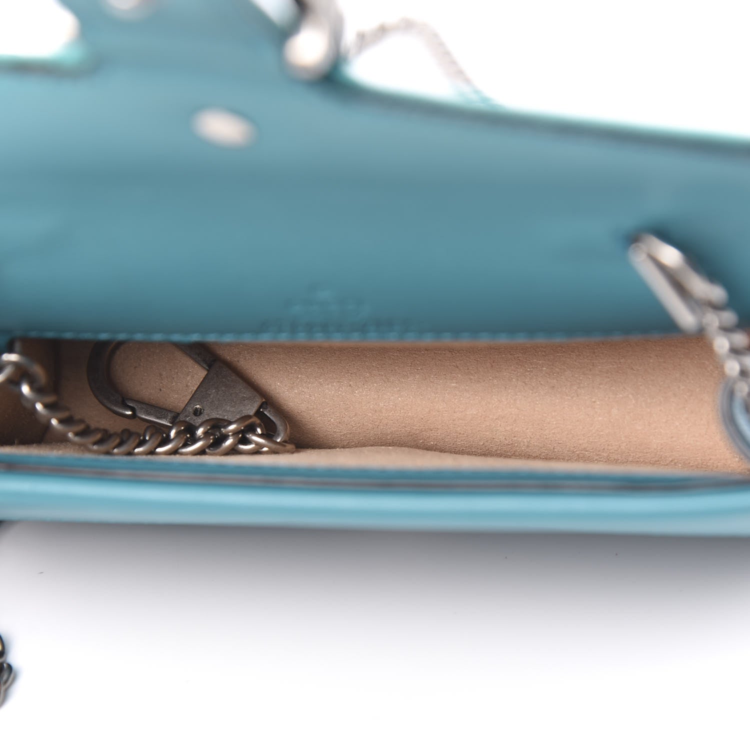 Gucci Velvet Super Mini Dionysus Shoulder Bag Pavone Cyan 4 of 11