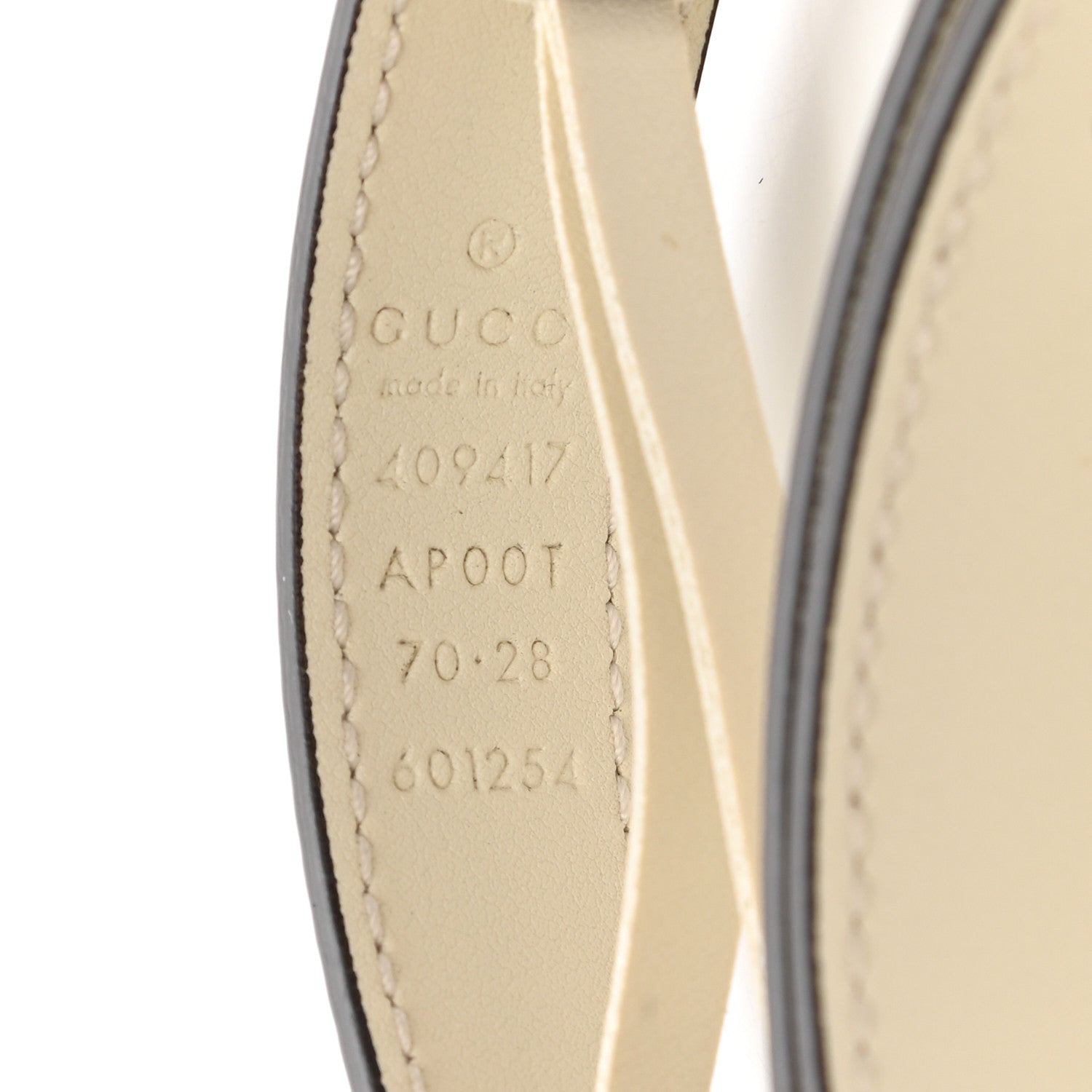 Gucci Moon Calfskin Double G 20mm Belt 70 28 Mystic White 5 of 5