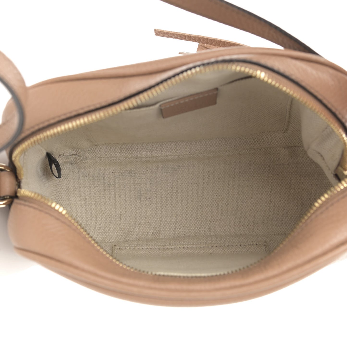 Pebbled Calfskin Small Soho Disco Bag Camelia