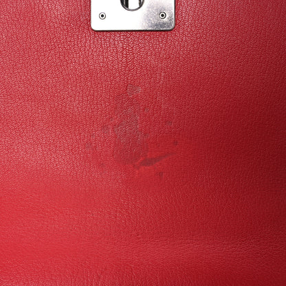 Chanel Goatskin Quilted Patent Medium Duo Boy Flap Red 10 of 10