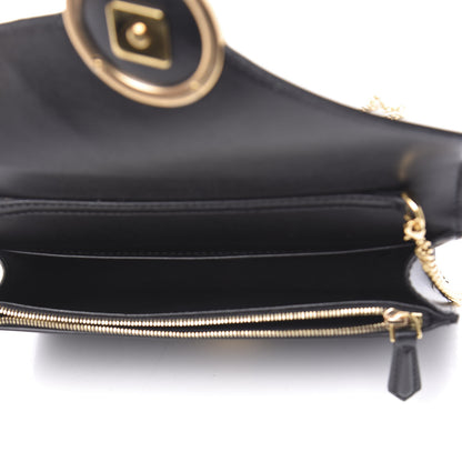 Fendi Vitello Liberty Lucido F is Fendi Medium Envelope Wallet on Chain Black 5 of 10