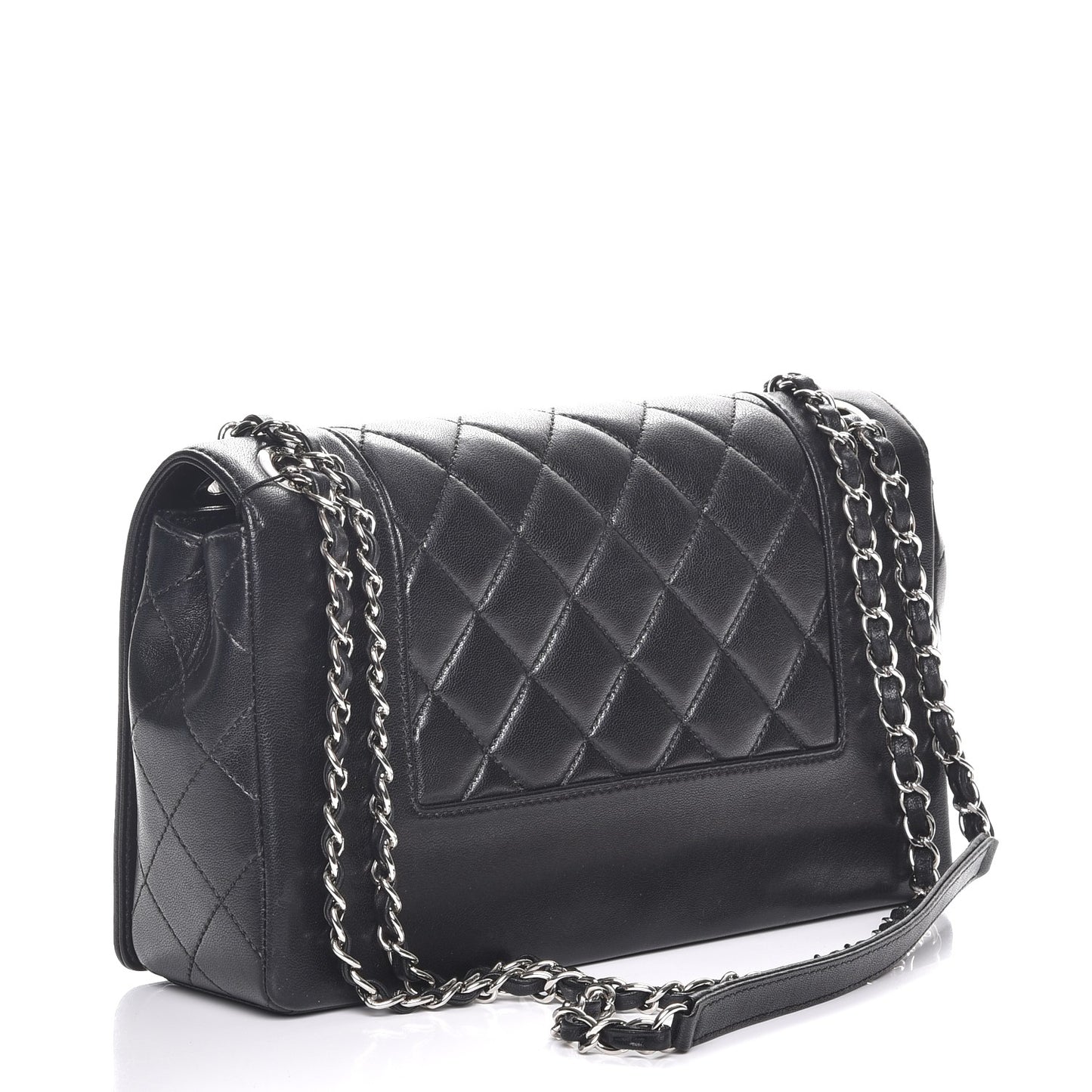 Sheepskin Quilted Vintage Mademoiselle Flap Black
