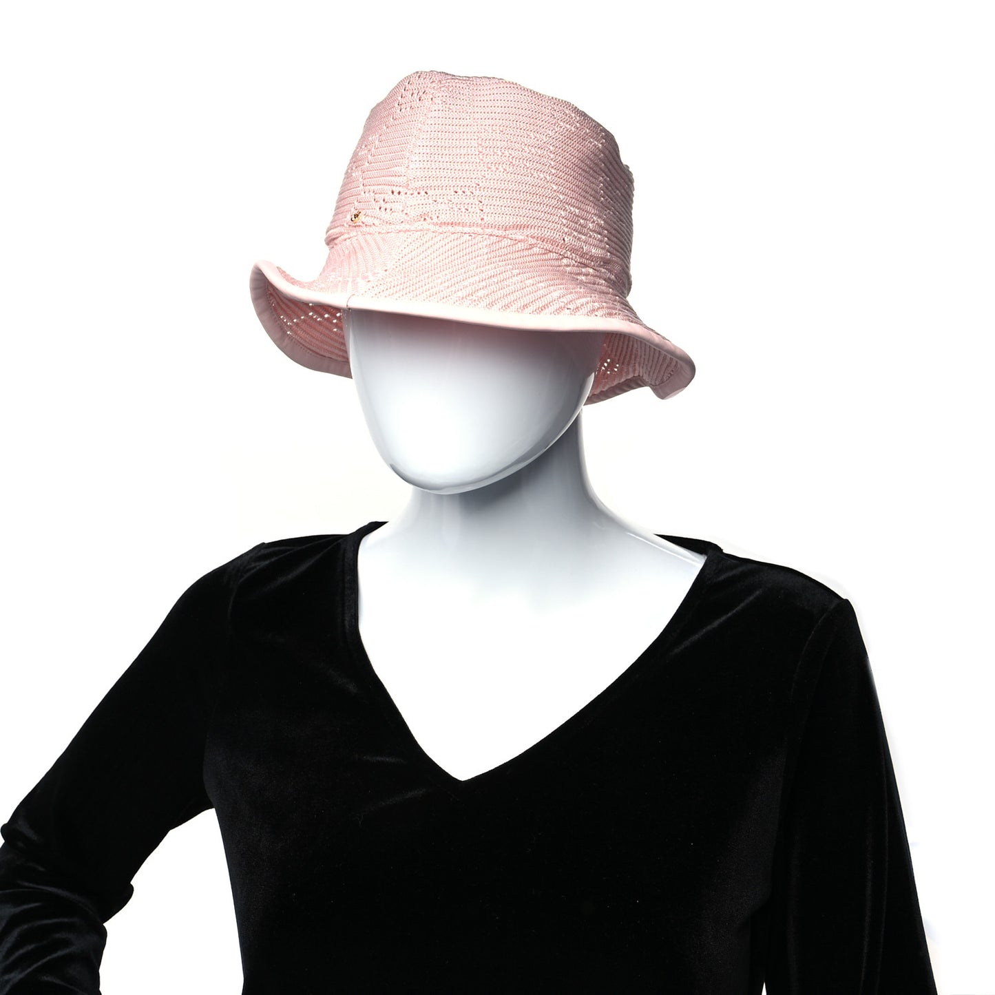 Cotton Crochet GG Monogram Bucket Hat M Pink