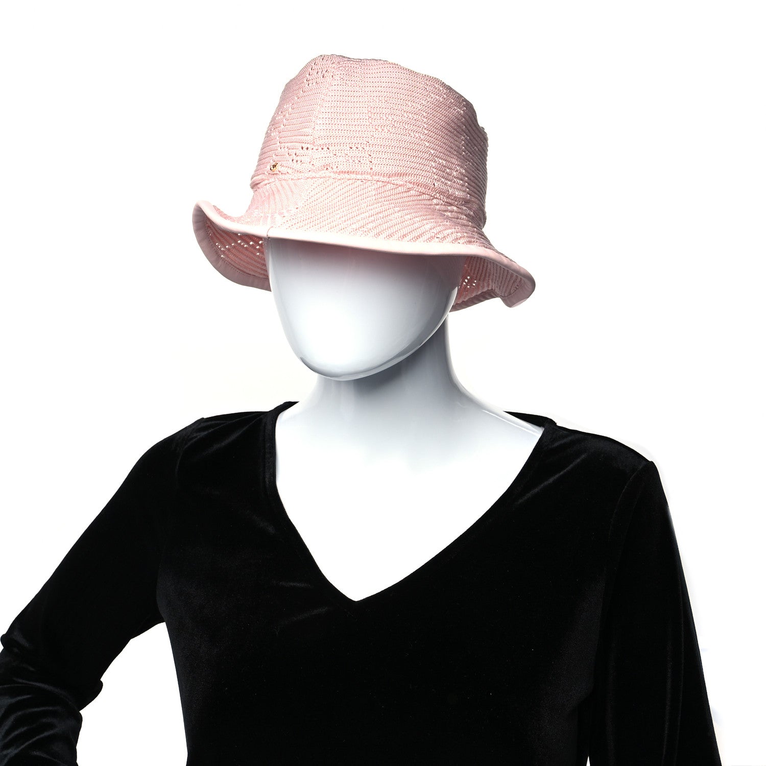 Gucci Cotton Crochet GG Monogram Bucket Hat M Pink 2 of 9