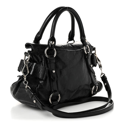 Miu Miu Vitello Lux Mini Bow Bag Black 3 of 10