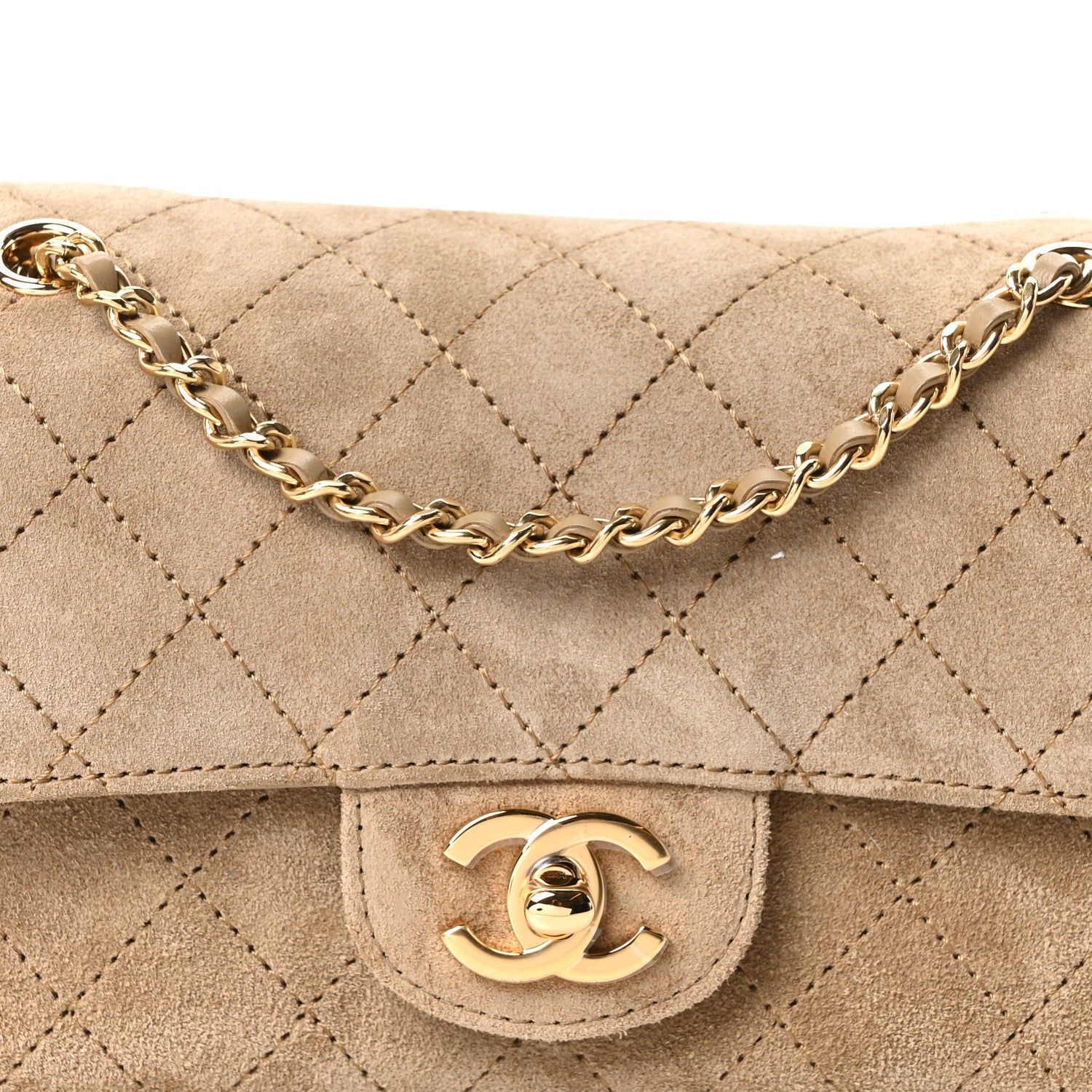 Chanel Suede Calfskin Mini Souplissimo Flap Dark Beige 8 of 10