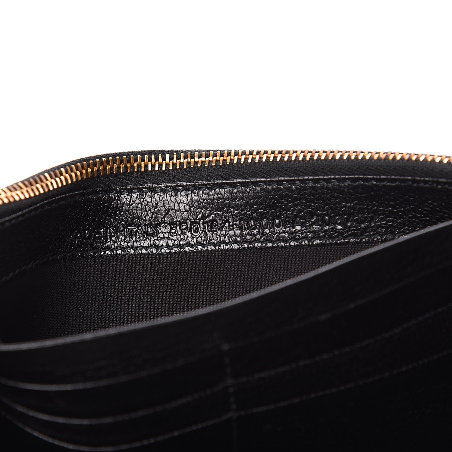 Balenciaga Chevre Gold Metallic Edge Hardware Money Wallet Black 7 of 7