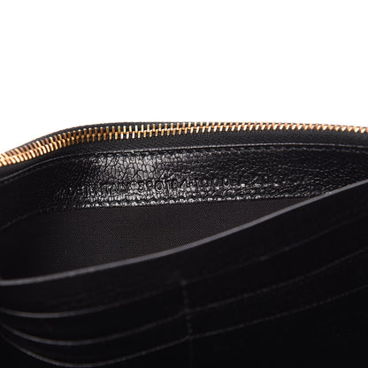 Balenciaga Chevre Gold Metallic Edge Hardware Money Wallet Black 7 of 7