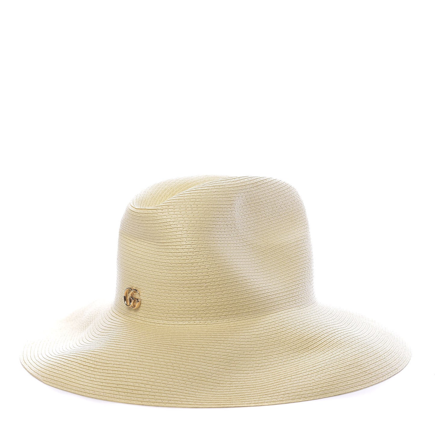 Raffia Double G Bucket Hat S Ivory