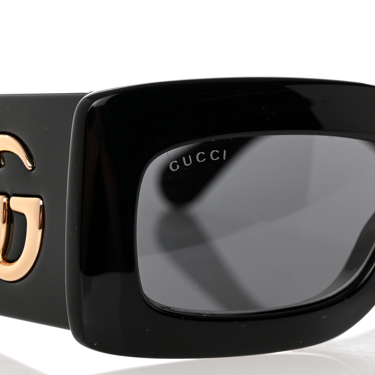 Gucci Acetate Rectangular Sunglasses GG0811S Black 7 of 8