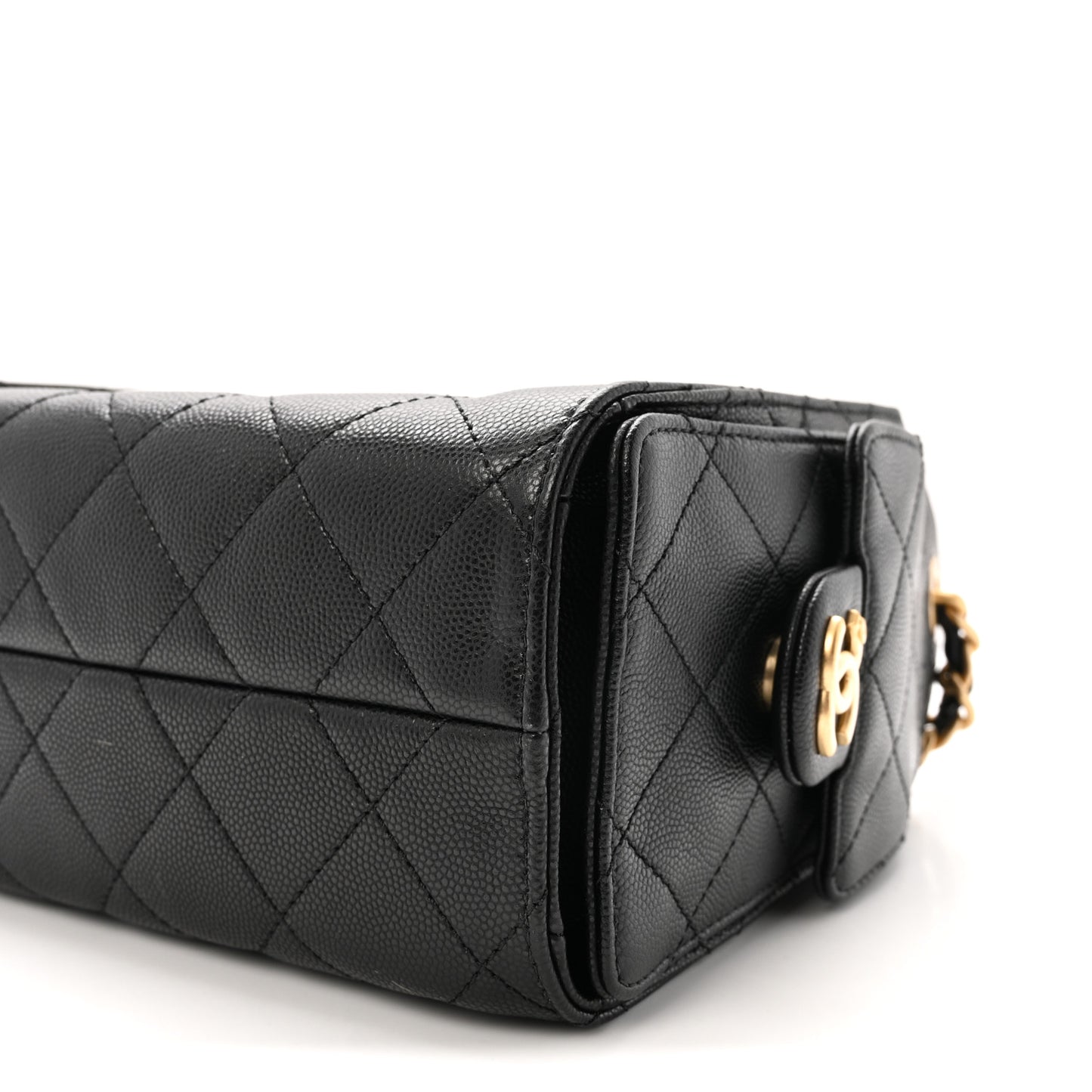 Caviar Quilted Mini Chanel 25 Handbag Black
