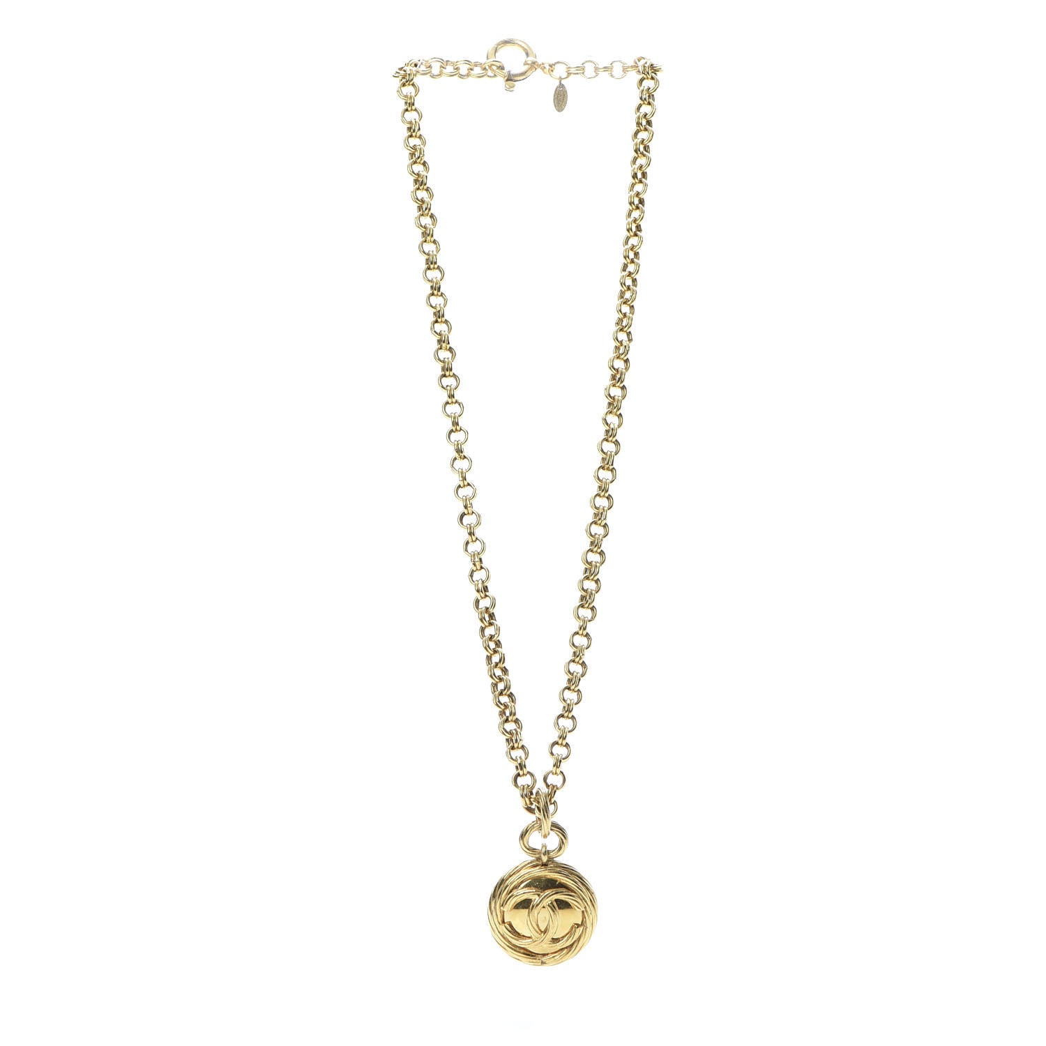 Chanel CC Mirror Long Necklace Gold 3 of 6
