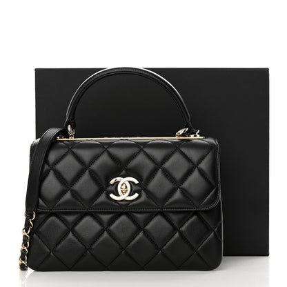 Chanel Lambskin Quilted Small Trendy CC Dual Handle Flap Bag Black 16 of 16