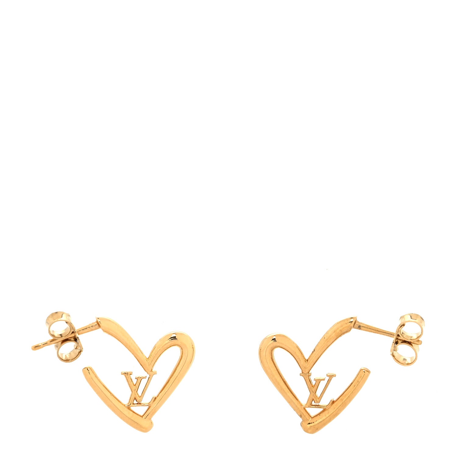 Louis Vuitton Fall In Love Heart Earrings PM Gold 1 of 3