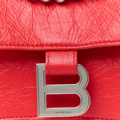 Balenciaga Arena Calfskin Small Crush Chain Bag Tomato Red 8 of 11