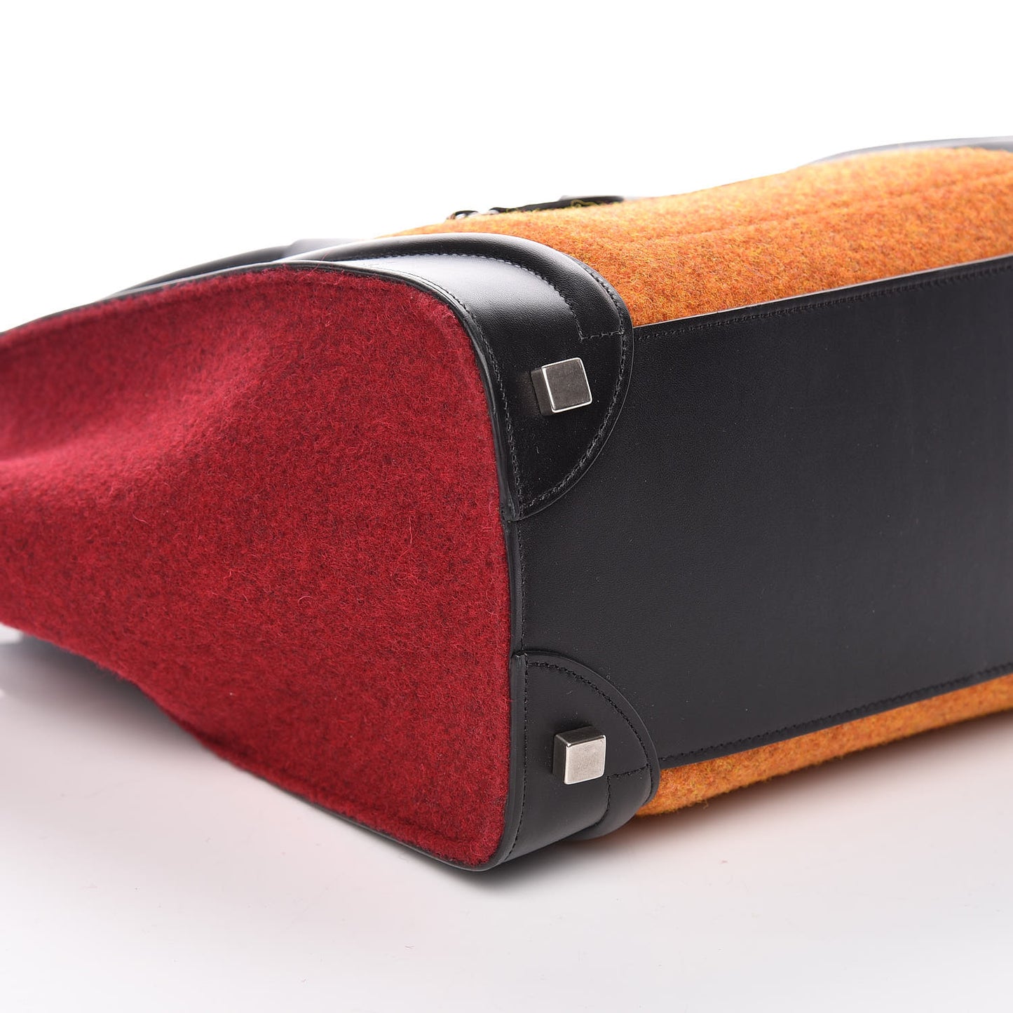 Felt Smooth Calfskin Micro Tri-Color Luggage Orange