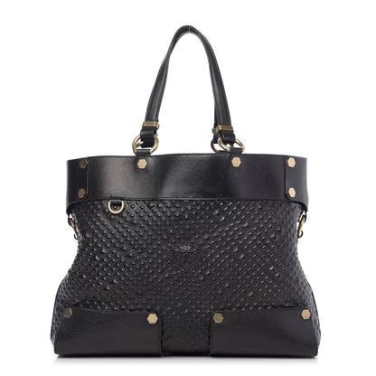 Versace Nappa Embossed Studded Tote Black 1 of 8