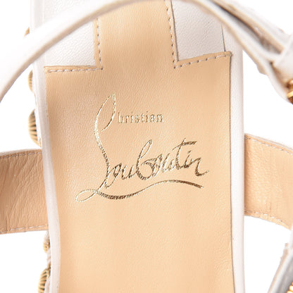 Christian Louboutin Shiny Nappa Rondaclou 60 Platform Sandals 36 Latte 7 of 9