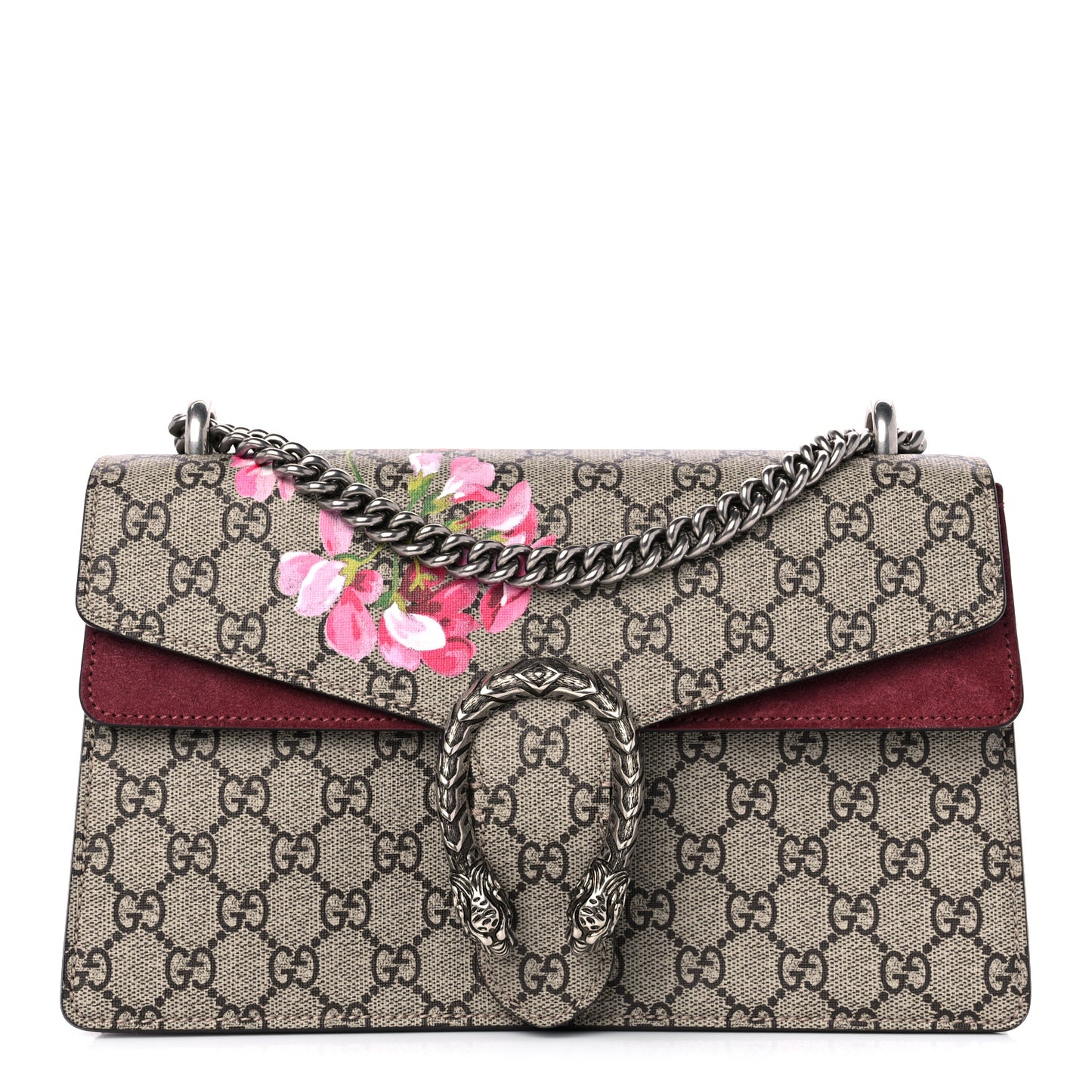GG Supreme Monogram Blooms Small Dionysus Shoulder Bag Beige Multicolor Dry Rose
