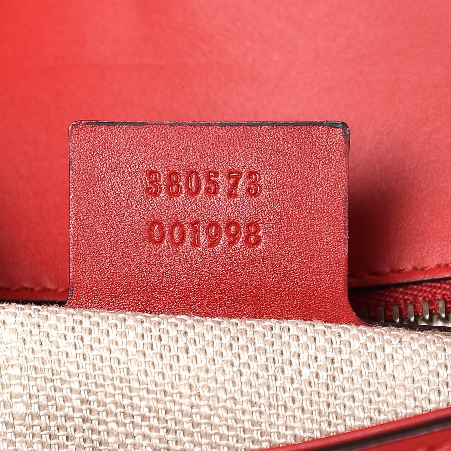 Ruinart Calfskin Medium Lady Web Shoulder Bag Hibiscus Red