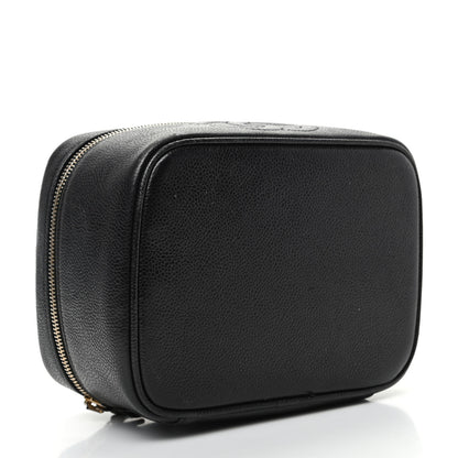Chanel Caviar CC Vanity Cosmetic Case Black 4 of 9