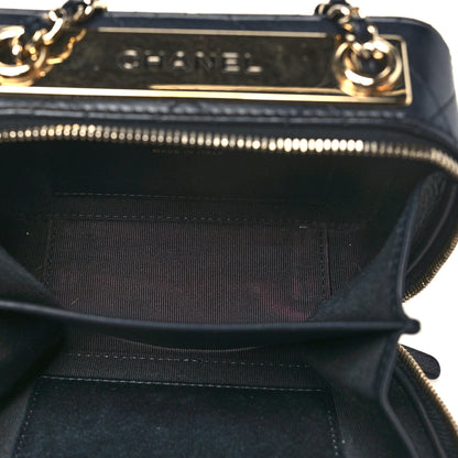 Chanel Lambskin Quilted Small Trendy CC Camera Case With Chain Navy 5 of 10
