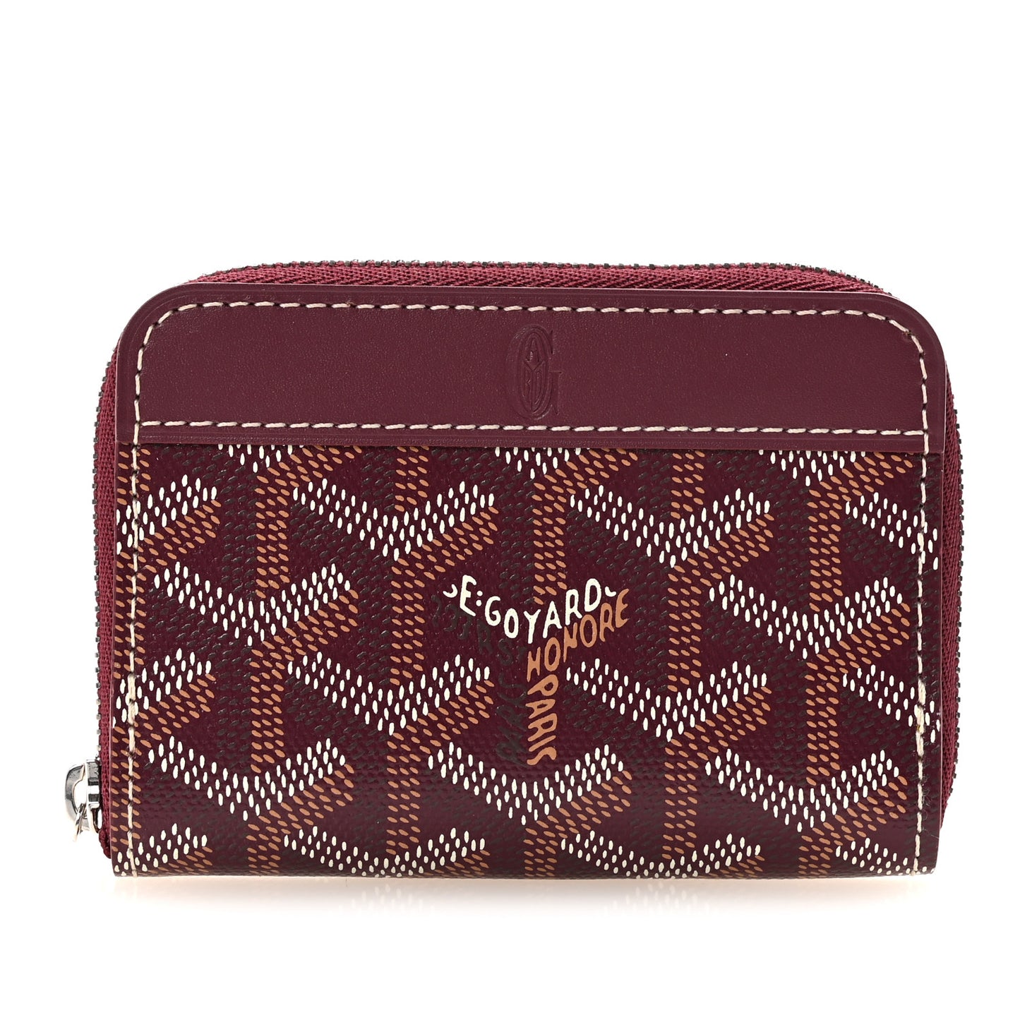 Goyardine Compact Wallet Burgundy