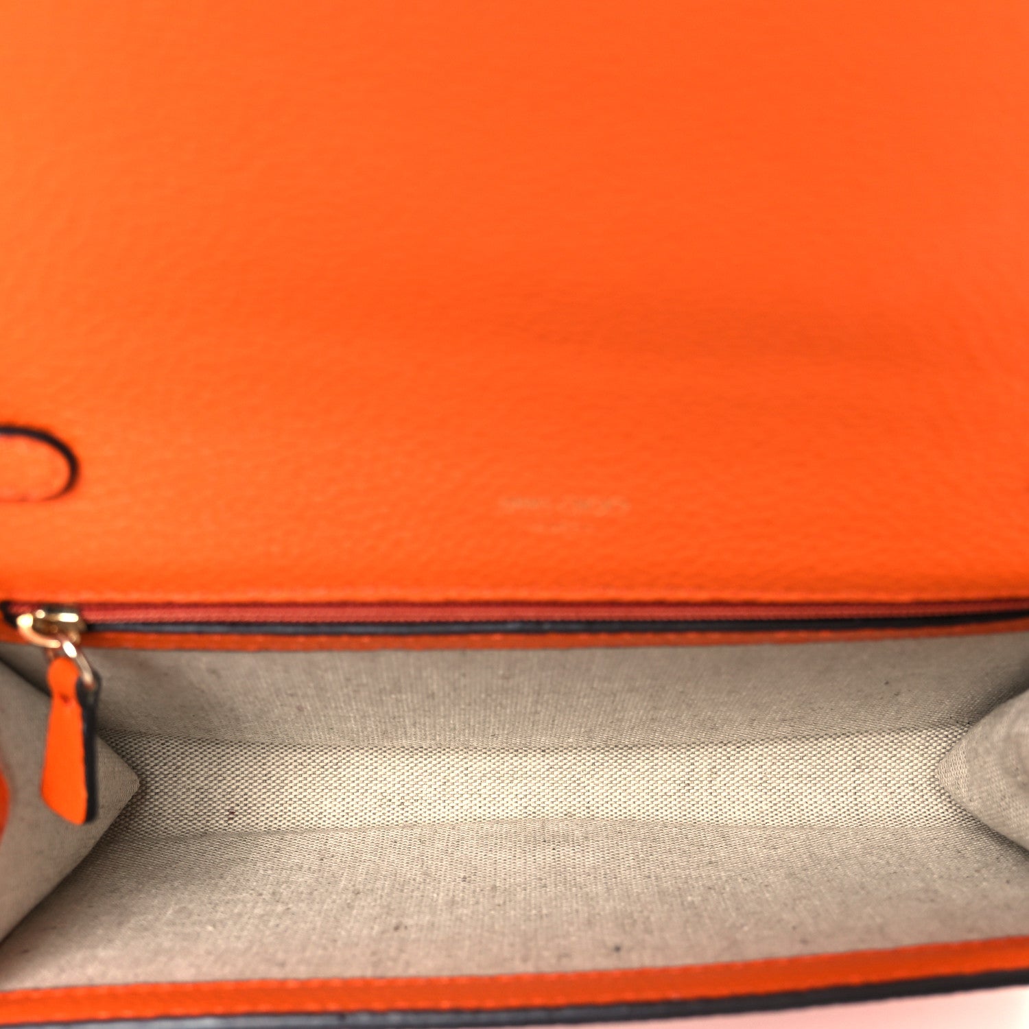 Jimmy Choo Grainy Calfskin Sonia Wallet On Chain Amber Orange 9 of 19