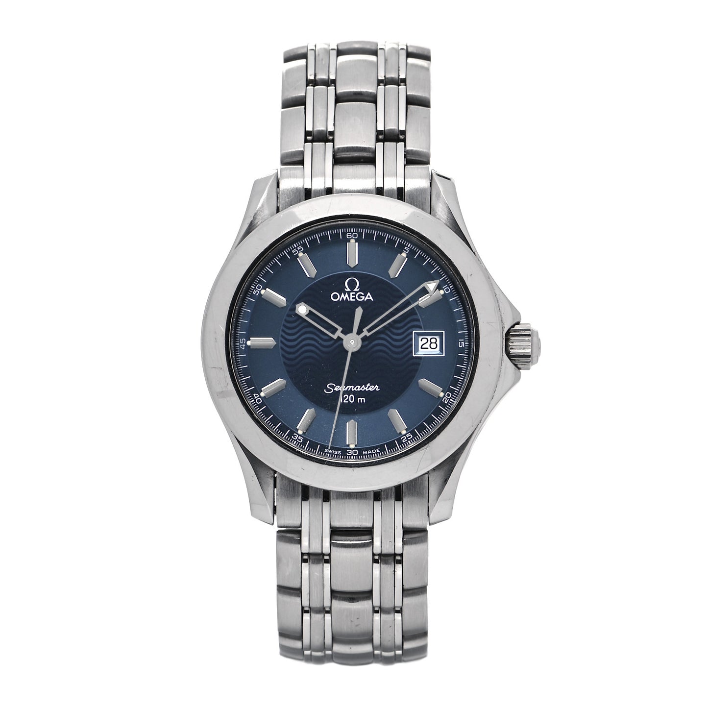 Stainless Steel 36mm Seamaster 120M Quartz Watch Blue 2511.81
