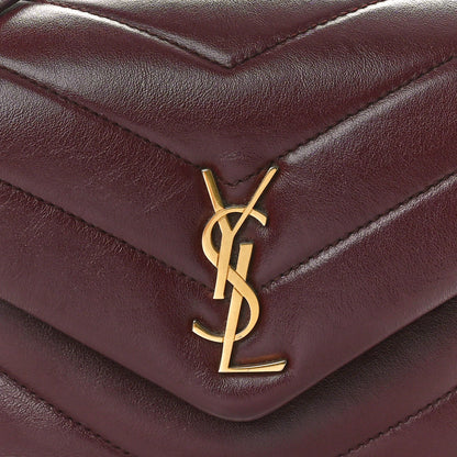 Saint Laurent Calfskin Y Quilted Monogram Toy Loulou Monogram Crossbody Bag Rouge Legion 9 of 12