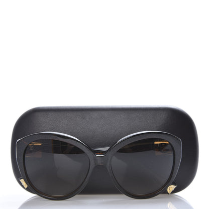 Louis Vuitton Acetate Heather Strass Cat Eye Sunglasses Z0595W Brown 8 of 8