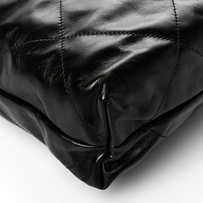 Chanel Shiny Calfskin Quilted Chanel 22 Black 10 of 12