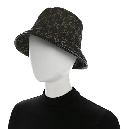 Gucci Jacquard Denim GG Monogram Oscar Bucket Hat M Black Ivory 2 of 9