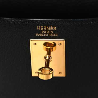 Hermes Taurillon Clemence Kelly Retourne 32 Black 6 of 11