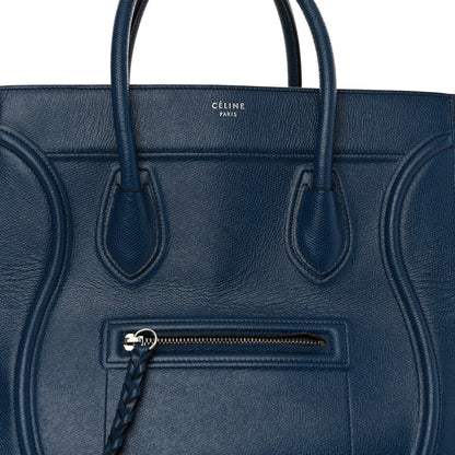 Celine Grained Calfskin Medium Phantom Luggage Deepsea 8 of 15
