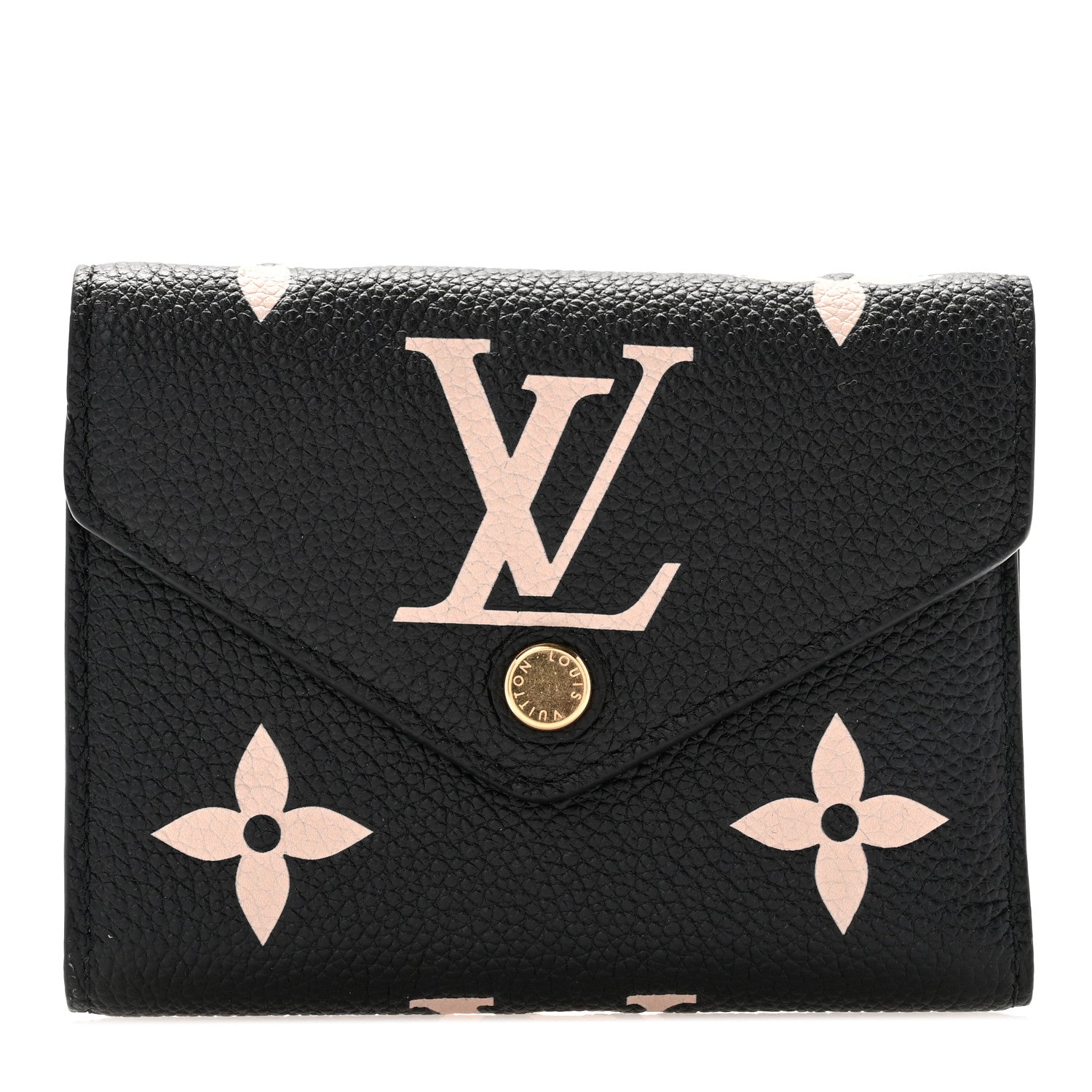 Louis Vuitton Empreinte Monogram Giant Victorine Wallet Black Beige 1 of 6
