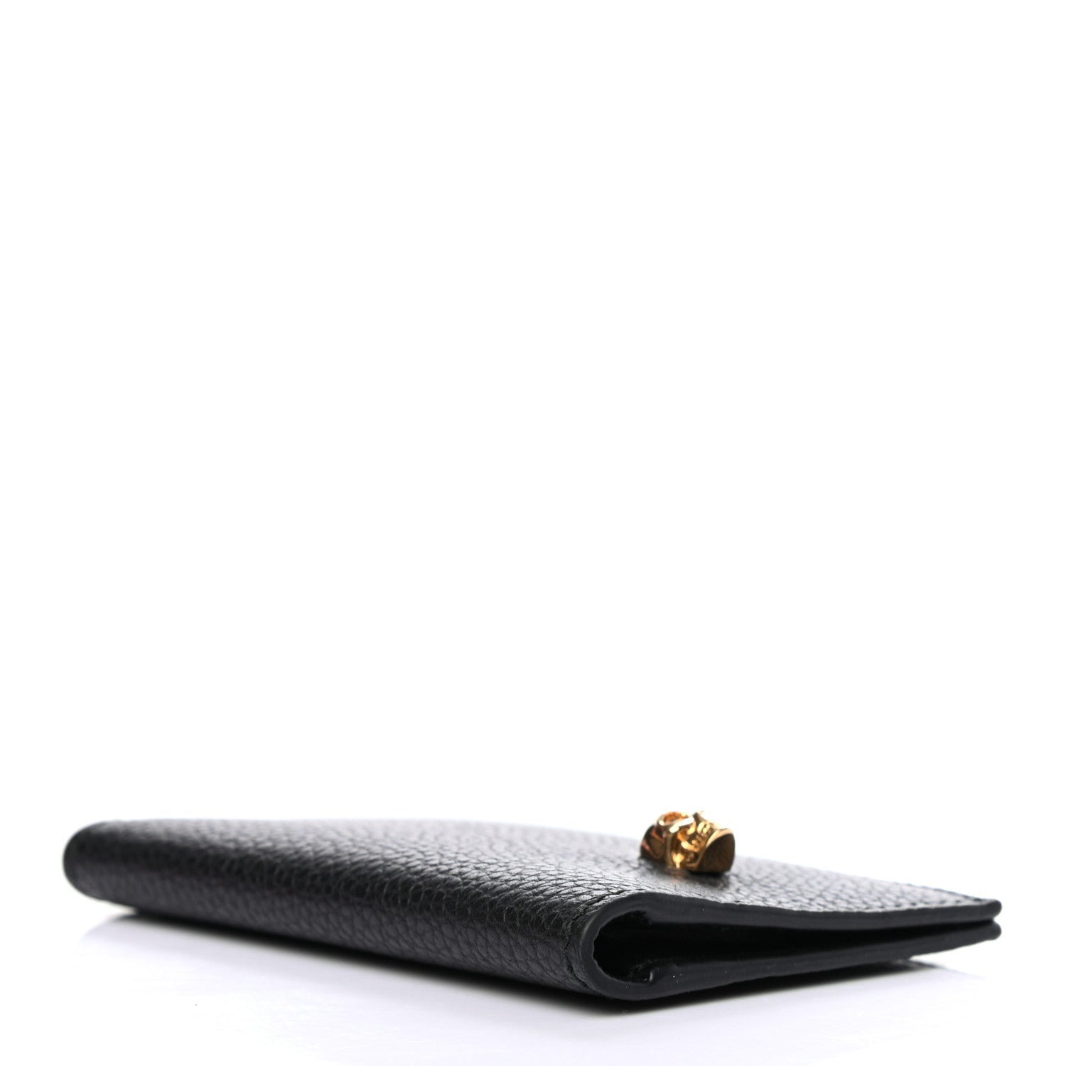 Alexander McQueen Grained Calfskin Skull Card Holder Black 4 of 7