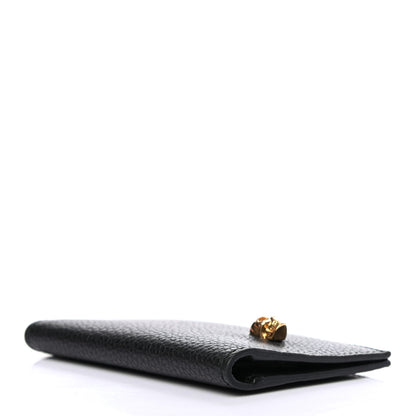 Alexander McQueen Grained Calfskin Skull Card Holder Black 4 of 7
