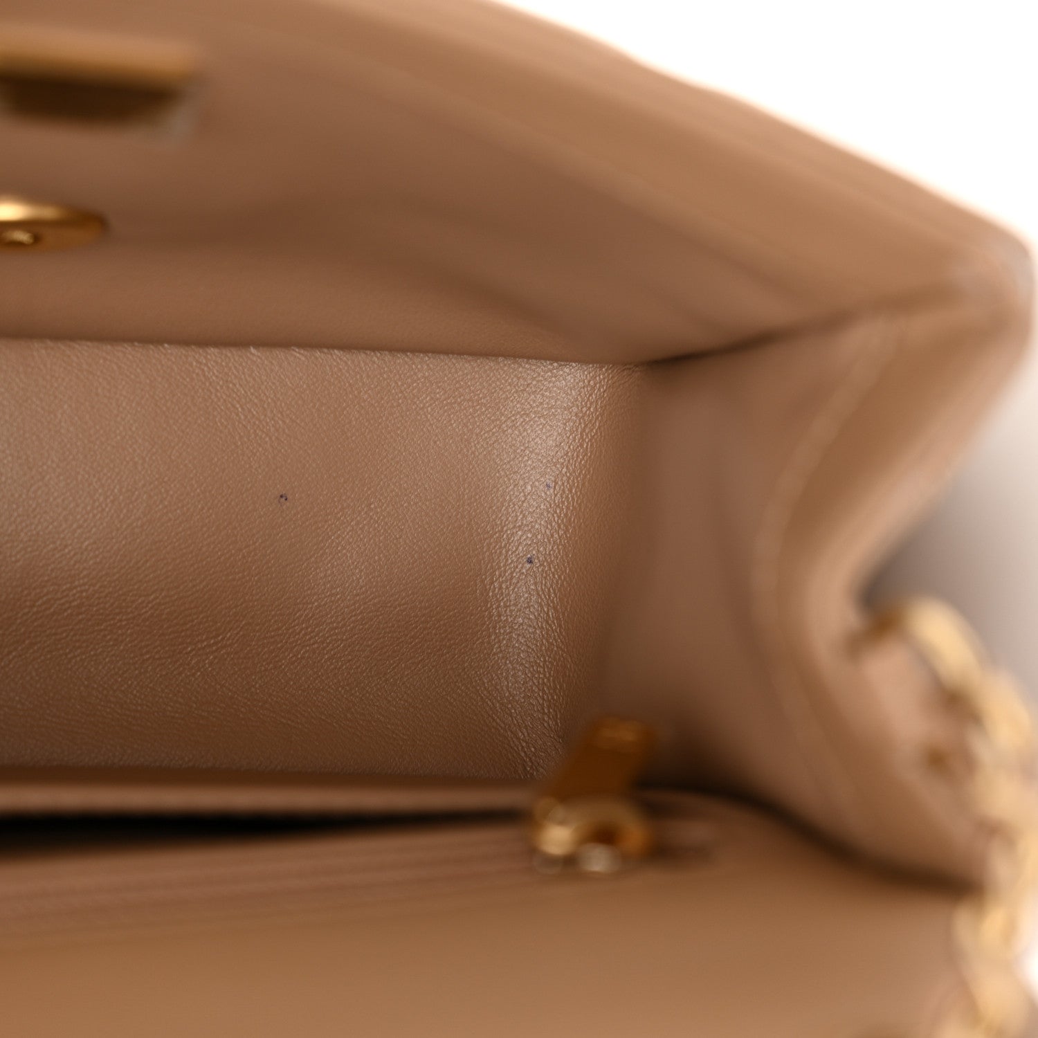 Chanel Lambskin Quilted Mini Pearl Crush Flap Dark Beige 11 of 12