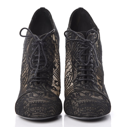 Chanel Lace Pearl Booties 39 Black 2 of 17