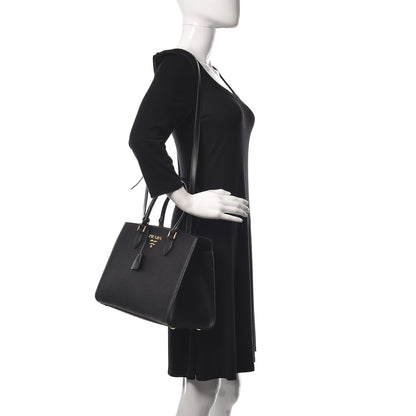 Prada Saffiano Soft Calfskin Tote Black 3 of 11