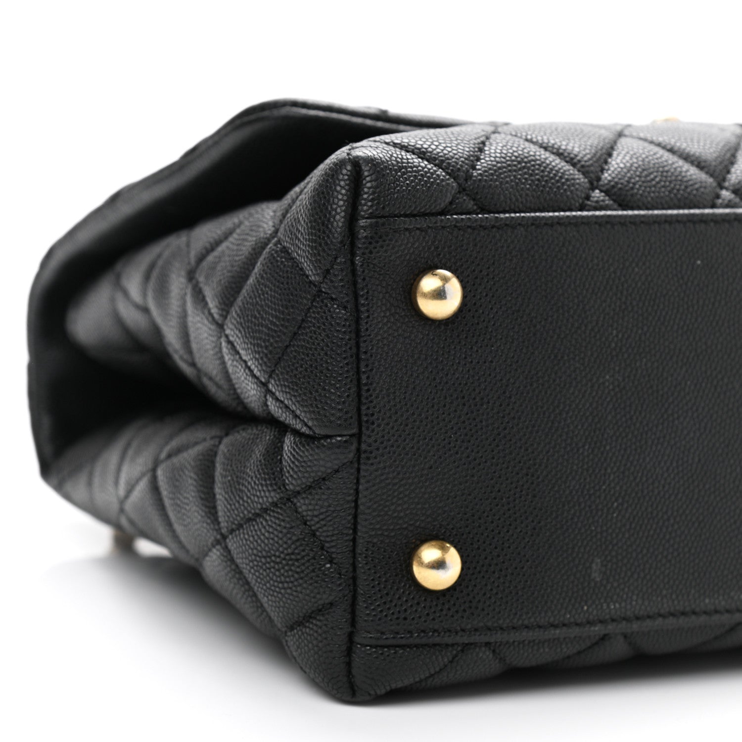 Chanel Caviar Lizard Embossed Quilted Small Coco Handle Flap Black 8 of 11