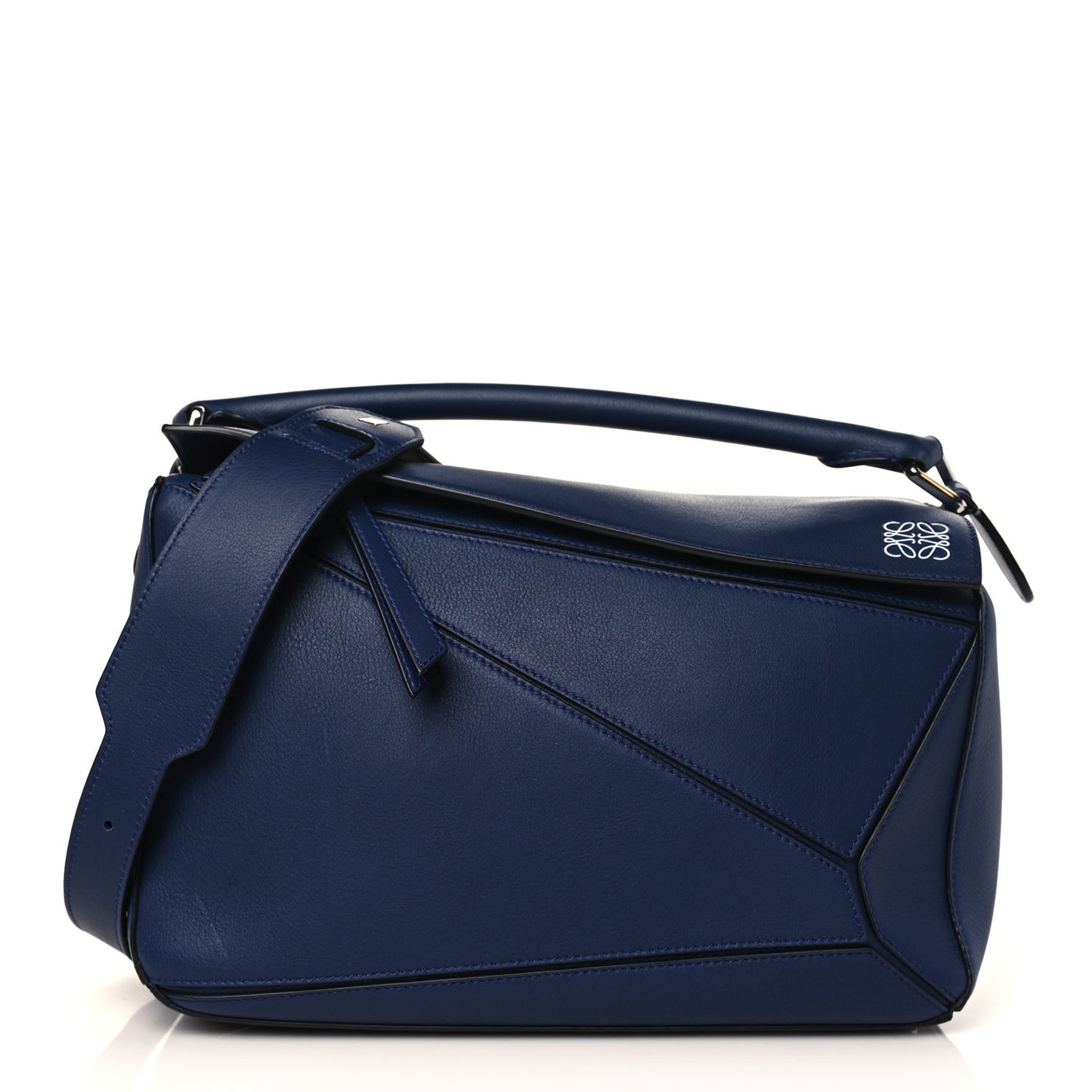 Calfskin Medium Puzzle Bag Marine