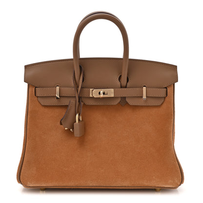 Hermes Veau Doblis Swift Grizzly Birkin 25 Alezan 1 of 12