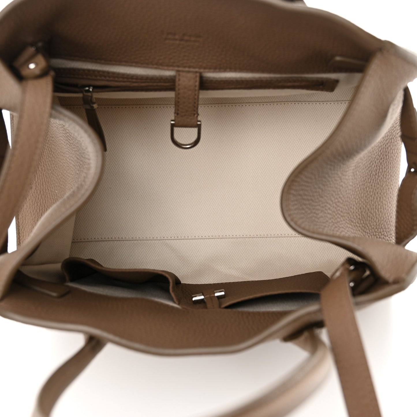 Matte Grained Calfskin Soft Margaux 12 Taupe