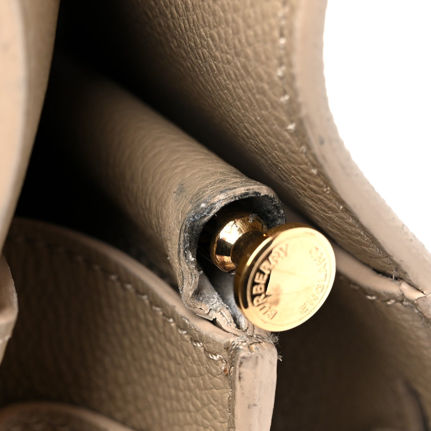 Grainy Calfskin Medium Title Bag Honey