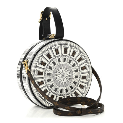 Louis Vuitton X FORNASETTI Calfskin Architettura Petite Boite Chapeau White Black 3 of 9