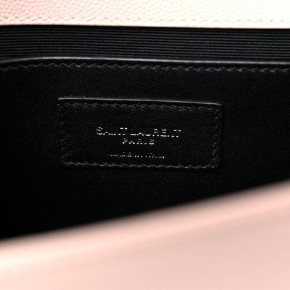 Saint Laurent Grain De Poudre Medium Monogram Kate Satchel Marble Pink 7 of 9
