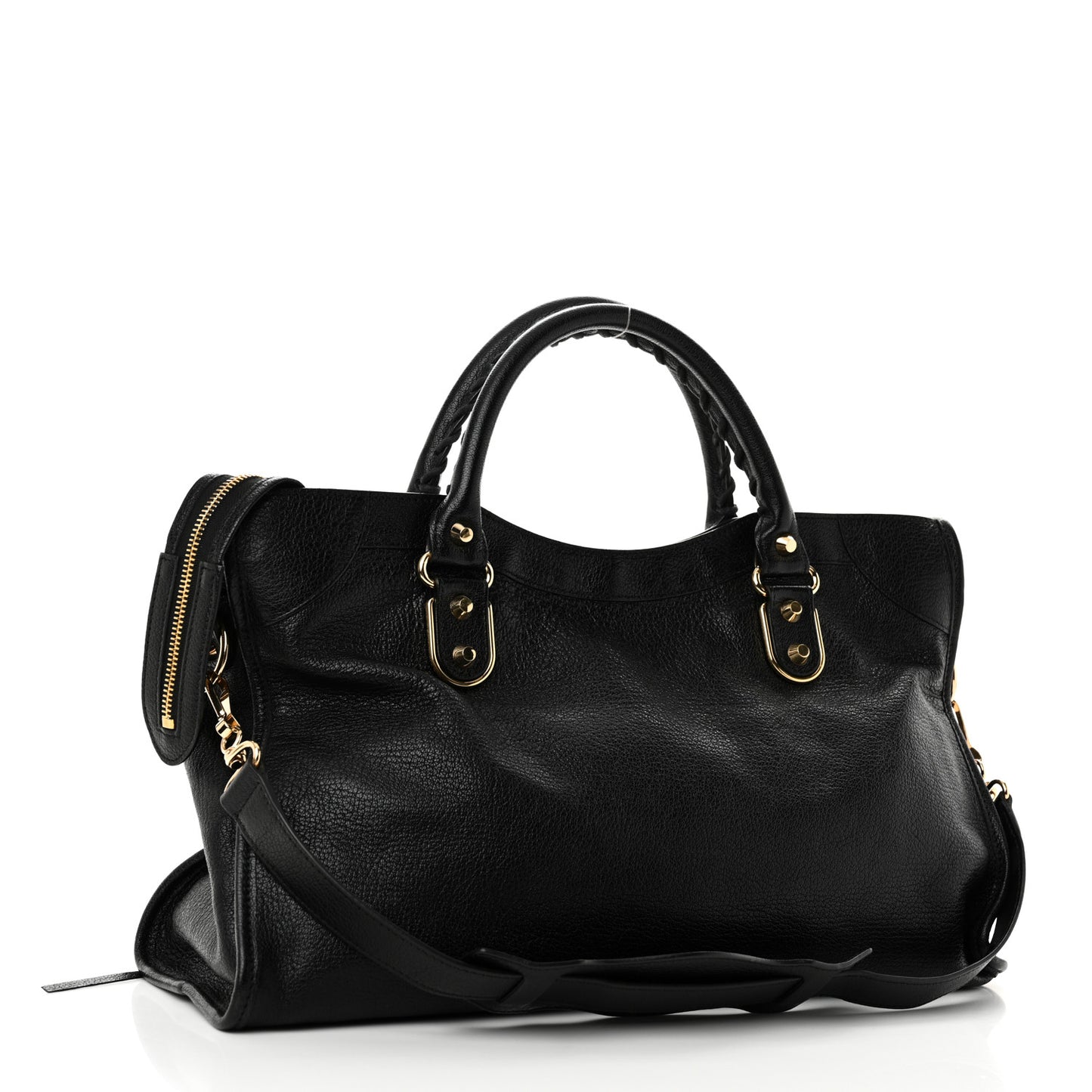 Chevre Gold Metallic Edge Hardware City Black